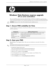 HP Xw8200 HP xw Workstation series  - Windows Vista Business express upgrade