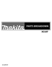 Makita XCU07PT XCU07Z Parts Breakdown