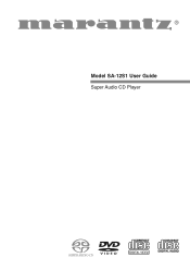 Marantz SA-12S1 User Guide