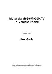 Motorola M930 User Guide