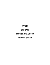 Ryobi JS480L Repair Sheet