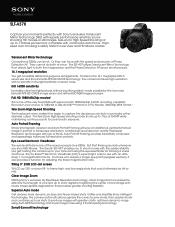 Sony SLT-A37 Marketing Specifications (SLT-A37K)