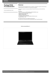 Toshiba Portege R700 PT310A-0CV011 Detailed Specs for Portege R700 PT310A-0CV011 AU/NZ; English
