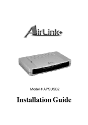 Airlink APSUSB2 Quick installation guide