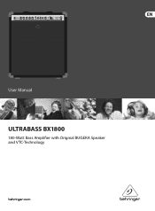 Behringer ULTRABASS BX1800 Manual