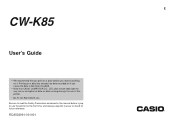 Casio CW-K85 User Guide