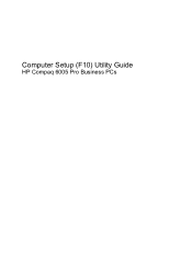 HP 6005 Computer Setup (F10) Utility Guide - HP Compaq 6005 Pro Models