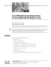 HP Cisco MDS 9222i Cisco MDS 9000 Family Release Notes for Cisco MDS SAN-OS Release 3.1(2a) (OL-12208-03, February 2007)