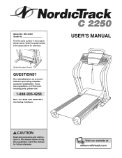 NordicTrack C2250 Treadmill Canadian English Manual