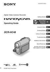 Sony DCR-HC48 Operating Guide