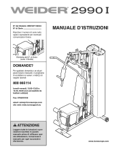 Weider 2990 I Italian Manual