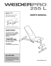 Weider Pro 255 L Bench English Manual