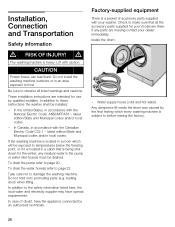 Bosch WFL2090UC Installation Instructions