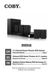 Coby DVD938 User Manual