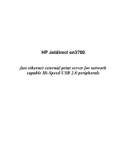 HP En3700 HP Jetdirect en3700 - (English) User Guide