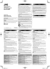 JVC HA-ET50BT Operation Manual