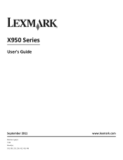 Lexmark X952 User's Guide