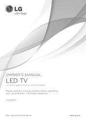 LG 60LN5400 Owners Manual