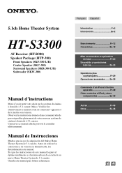Onkyo HT-R380 Owners Manual -Spanish/French