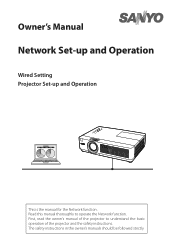 Sanyo PLC-XU4000 Owner's Manual Network for Windows