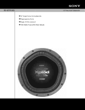 Sony XS-GTX120L Marketing Specifications
