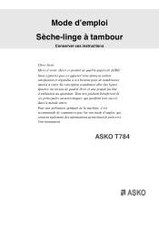 Asko T784 User manual 8092852 Asko T784 FR