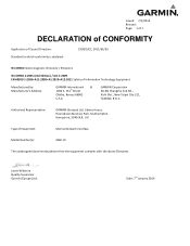 Garmin GND 10 Black Box Bridge Declaration of Conformity