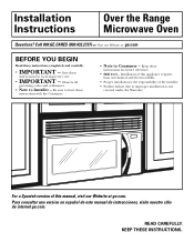 GE JNM1851DMWW Installation Instructions