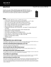 Sony MHS-FS1K Marketing Specifications (Black model)