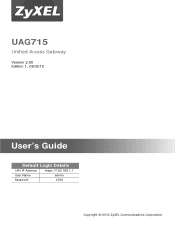 ZyXEL UAG715 User Guide