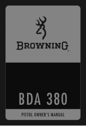 Browning BDA 380 Owners Manual