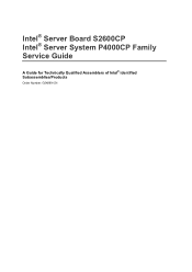 Intel S2600CP S2600CP/P4000CP family Service Guide