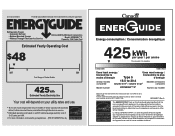 KitchenAid KSF26C4XYW Energy Guide