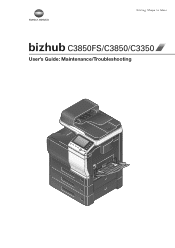 Konica Minolta bizhub C3850FS bizhub C3850FS/C3850/C3350 Maintenance/Troubleshooting User Guide