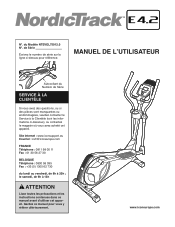NordicTrack E4.2 Elliptical French Manual