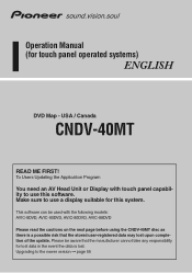 Pioneer AVIC-88DVD Owner's Manual