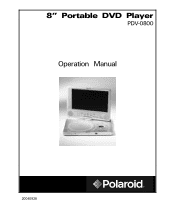 Polaroid PDV0800 User Manual