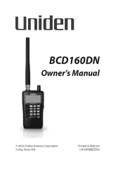 Uniden BCD160DN English Owners Manual