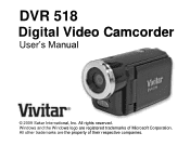 Vivitar DVR 518 Camera Manual