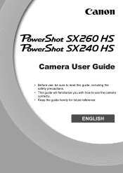 Canon PowerShot SX260 HS PowerShot SX260 HS / SX240 HS Camera User Guide