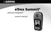 Garmin eTrex Summit Owner's Manual (Software Version 3.00 and above)   