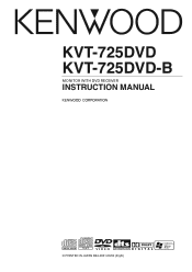 Kenwood KVT-725DVD User Manual 1