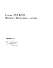 Lenovo 8922A2U Hardware Maintenance Manual