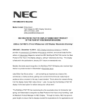 NEC PA271W-BK PA271W-BK : press release