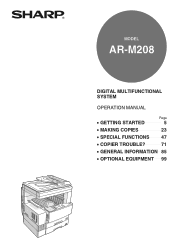 Sharp AR-M208 AR-M208 Operation Manual