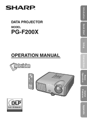 Sharp PG-F200X Operation Manual