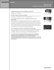Sony VGP-XL1B3 Marketing Specifications