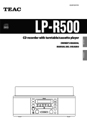 TEAC LPR500 Owners Manual