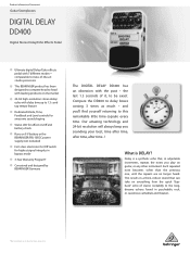 Behringer DD400 Product Information Document