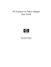 HP 376227-B21 Dual-port 4x Fabric Adapter User Guide